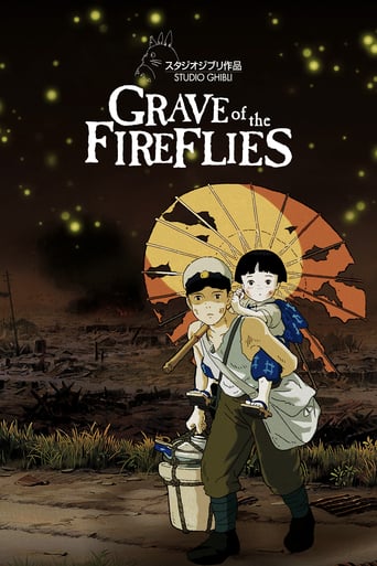 In the final months of World War II, 14-year-old Seita and his sister Setsuko are orphaned when their mother is killed during an air raid in Kobe, Japan. After a falling out with their aunt, they move into an abandoned bomb shelter. With no surviving relatives and their emergency rations depleted, Seita and Setsuko struggle to survive.