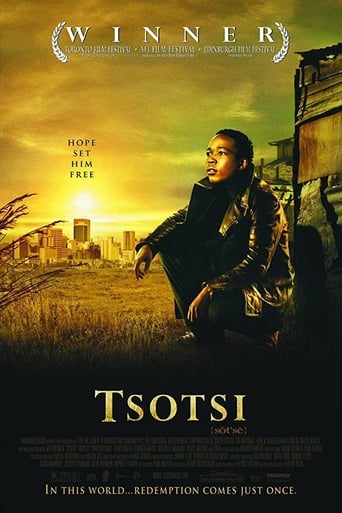 The South African multi-award winning film about a young South African boy from the ghetto named Tsotsi, meaning Gangster. Tsotsi, who left home as a child to get away from helpless parents, finds a baby in the back seat of a car that he has just stolen. He decides that it his responsibility to take care of the baby and in the process learns that maybe the gangster life isn’t the best way.