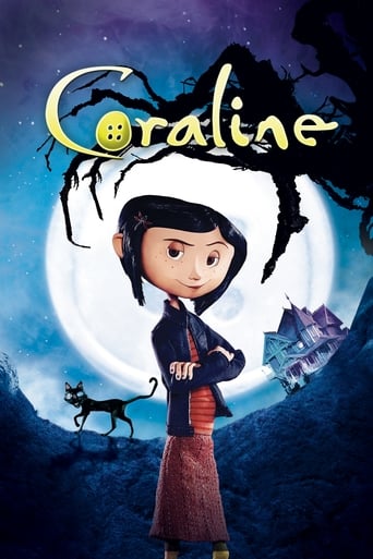 When Coraline moves to an old house, she feels bored and neglected by her parents. She finds a hidden door with a bricked up passage. During the night, she crosses the passage and finds a parallel world where everybody has buttons instead of eyes, with caring parents and all her dreams coming true. When the Other Mother invites Coraline to stay in her world forever, the girl refuses and finds that the alternate reality where she is trapped is only a trick to lure her.