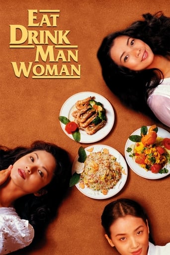 The film tells the story of a retired and widowed Chinese master chef Chu (Si Hung Lung) and his family living in modern day Taipei, Taiwan. At the start of the film, he lives with his three attractive daughters, all of whom are unattached. As the film progresses, each of the daughters encounters new men in their lives. When these new relationships blossom, the stereotypes are broken and the living situation within the family changes.. The film features several scenes displaying the techniques and artistry of gourmet Chinese cooking. Since the family members have difficulty expressing their love for each other, the intricate preparation of banquet quality dishes for their Sunday dinners is the surrogate for their familial feelings.