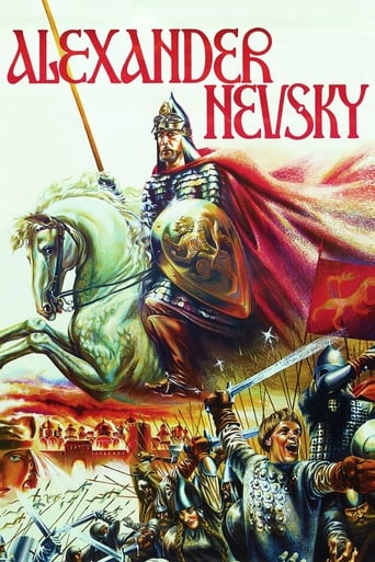 When German knights invade Russia, Prince Alexander Nevsky must rally his people to resist the formidable force. After the Teutonic soldiers take over an eastern Russian city, Alexander stages his stand at Novgorod, where a major battle is fought on the ice of frozen Lake Chudskoe. While Alexander leads his outnumbered troops, two of their number, Vasili and Gavrilo, begin a contest of bravery to win the hand of a local maiden.