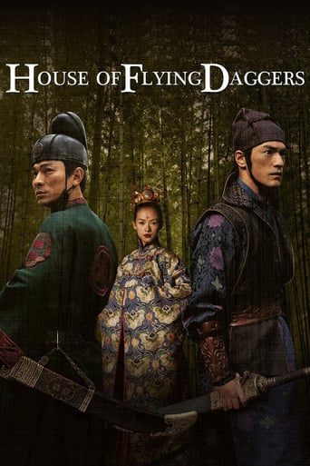 In 9th century China, a corrupt government wages war against a rebel army called the Flying Daggers. A romantic warrior breaks a beautiful rebel out of prison to help her rejoin her fellows, but things are not what they seem.