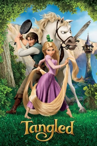 When the kingdom's most wanted-and most charming-bandit Flynn Rider hides out in a mysterious tower, he's taken hostage by Rapunzel, a beautiful and feisty tower-bound teen with 70 feet of magical, golden hair. Flynn's curious captor, who's looking for her ticket out of the tower where she's been locked away for years, strikes a deal with the handsome thief and the unlikely duo sets off on an action-packed escapade, complete with a super-cop horse, an over-protective chameleon and a gruff gang of pub thugs.